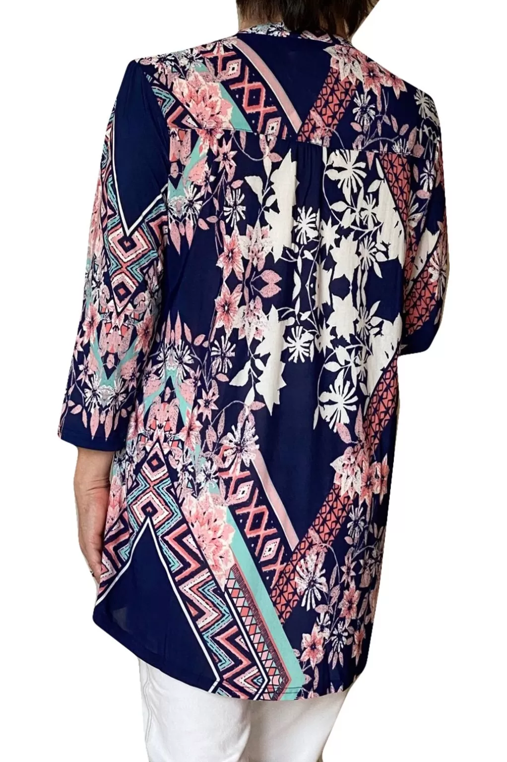 La Cera™ La Cera Key West Deco Print Tunic