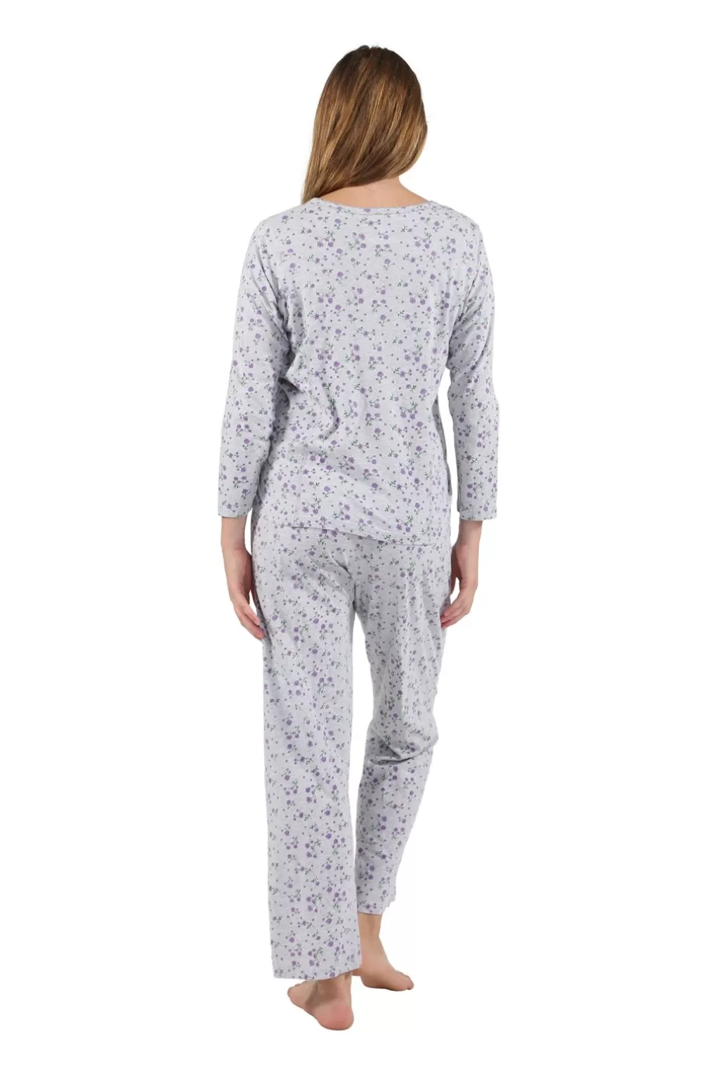 La Cera™ La Cera Knit Floral Pajama Set