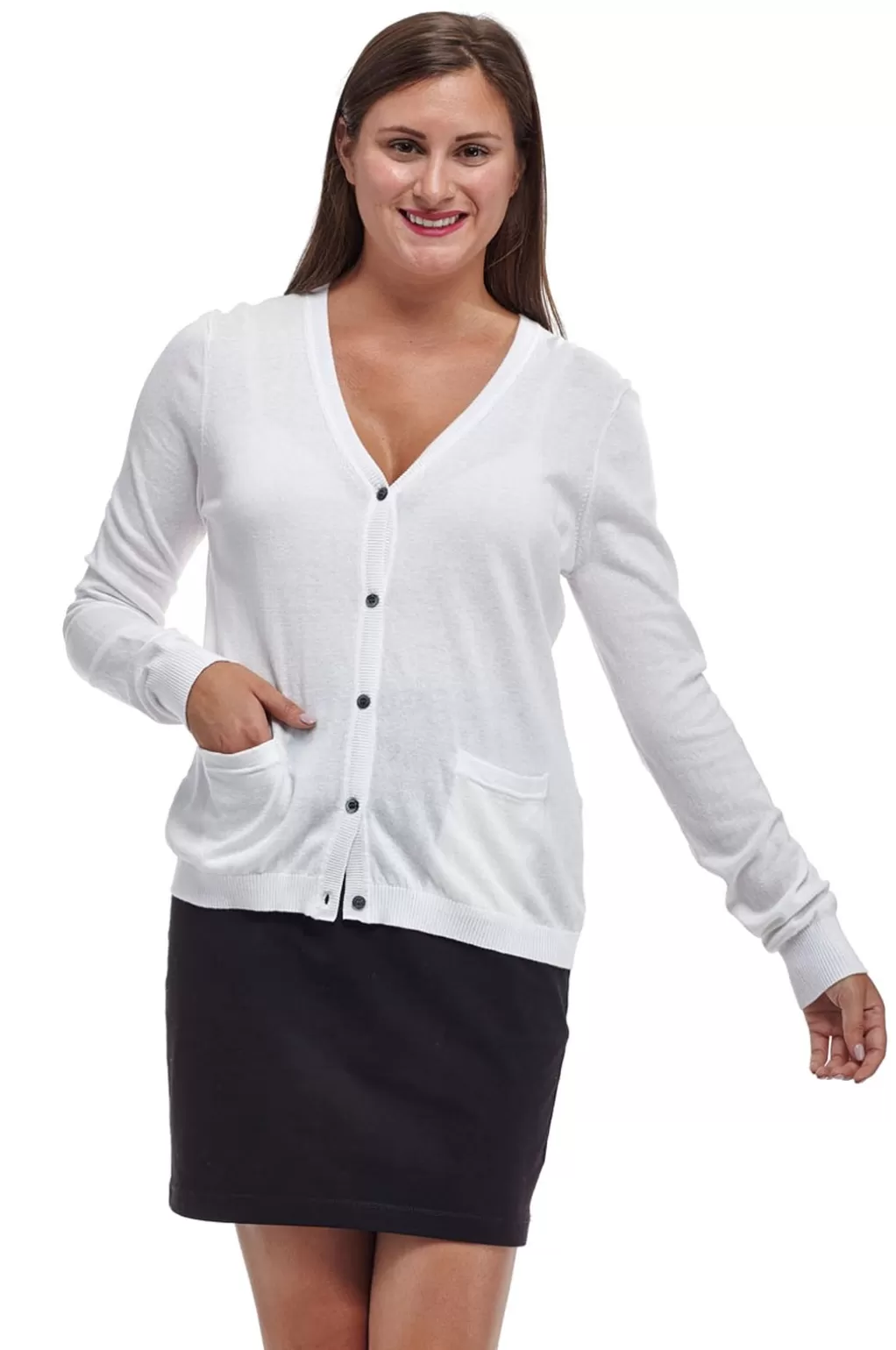 La Cera™ La Cera Long Sleeve Cardigan With Pockets