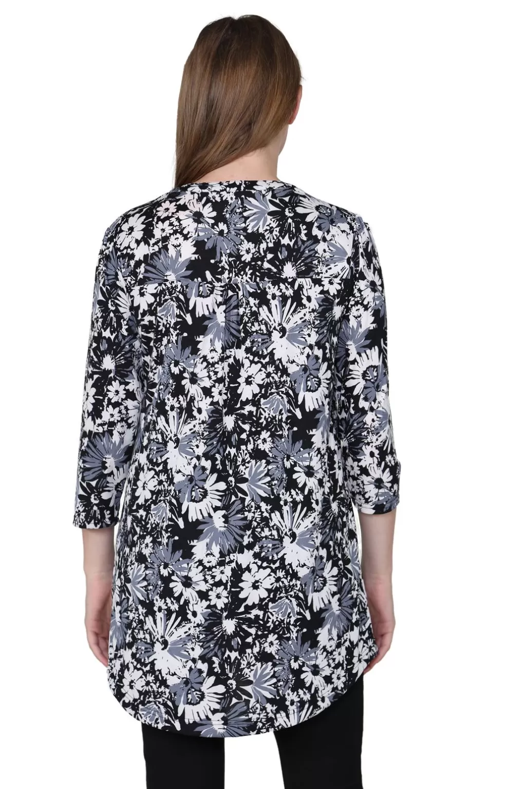 La Cera™ La Cera Midnight Blooms Print Tunic