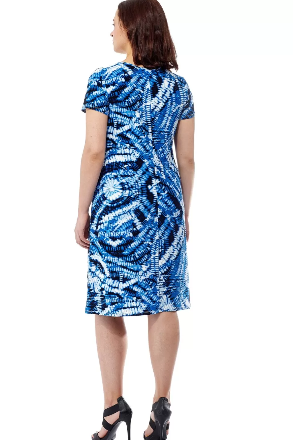 La Cera™ La Cera Paisley Tie Dye Print Short Sleeve Dress