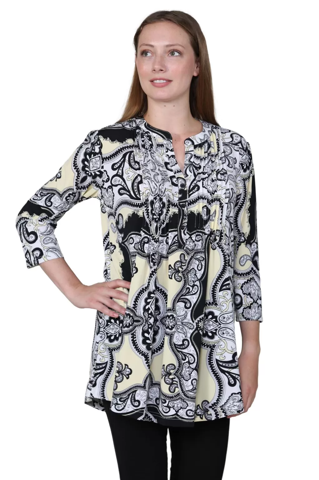 La Cera™ La Cera Park Paisley Print Tunic