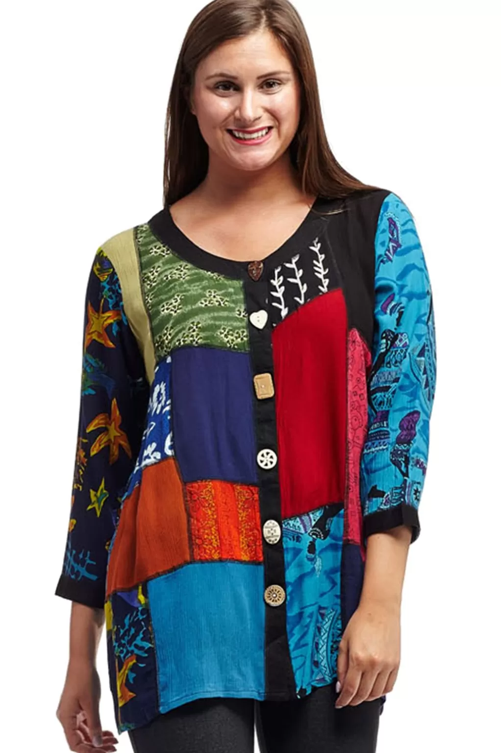 La Cera™ La Cera Patchwork Top