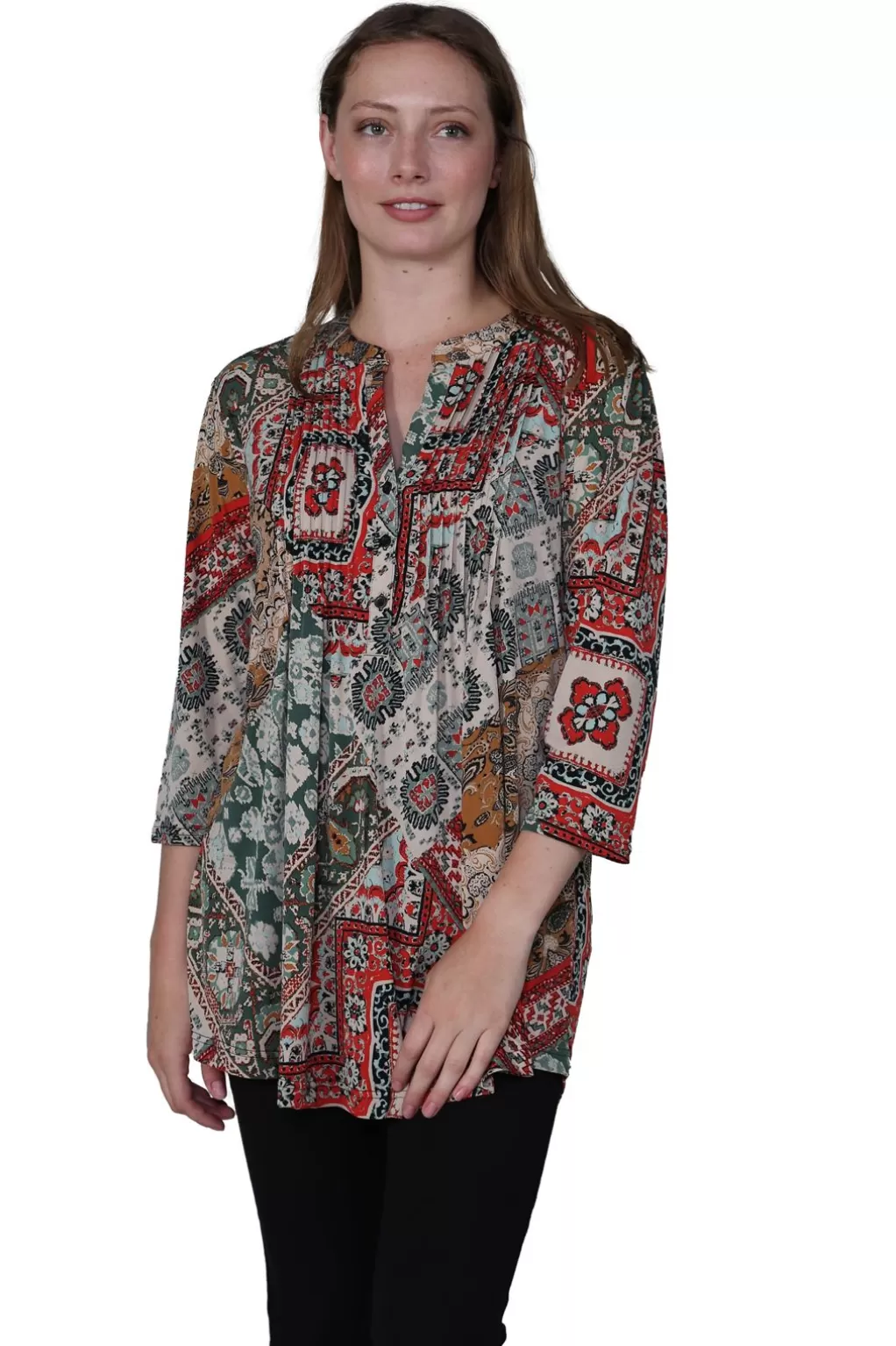 La Cera™ La Cera Persian Paisley Print Tunic