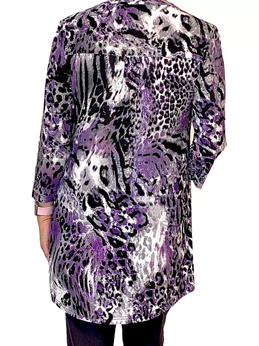 La Cera™ La Cera Pleat Front Animal Printed Tunic