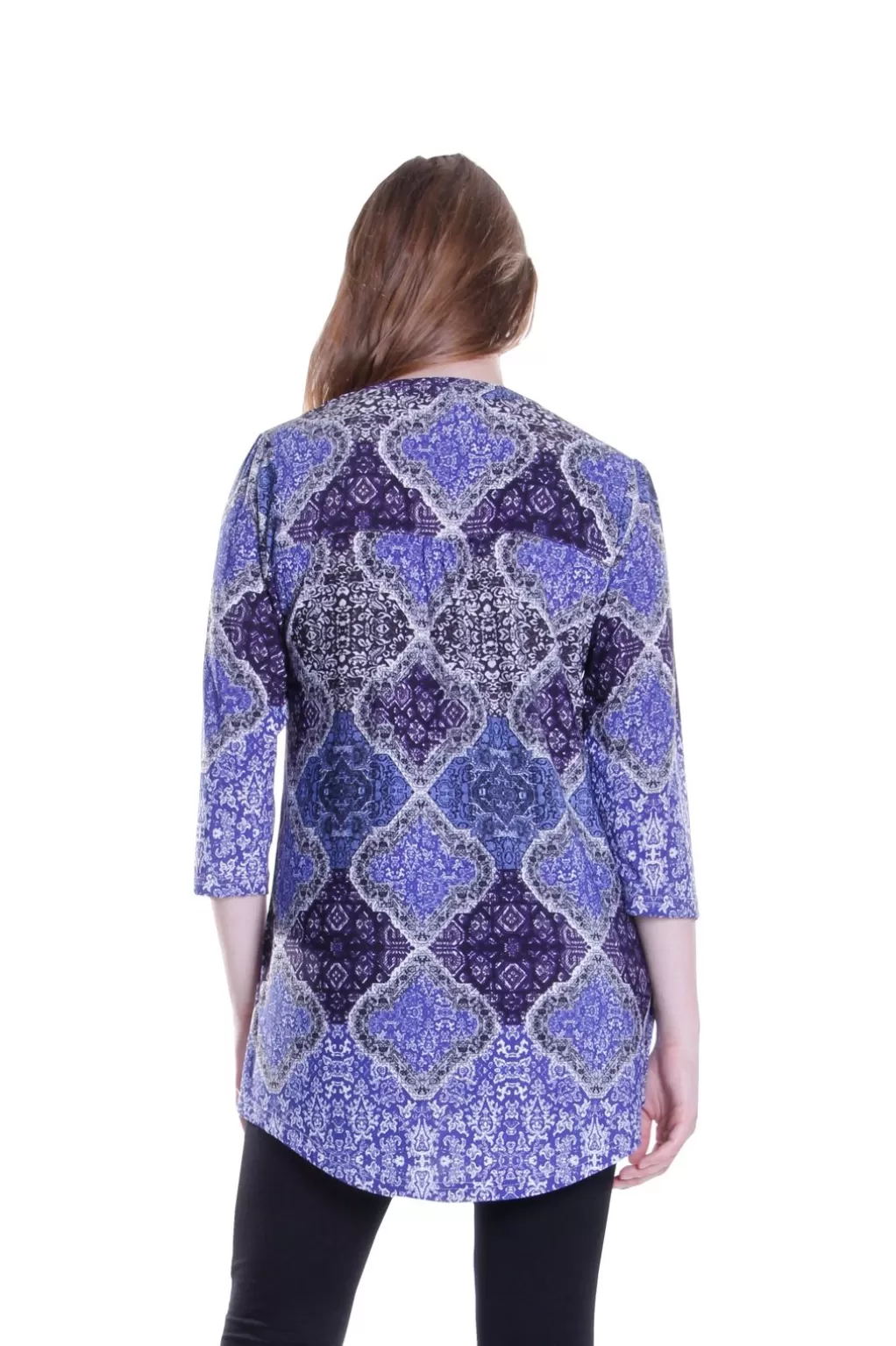 La Cera™ La Cera Pleat Front Printed Tunic