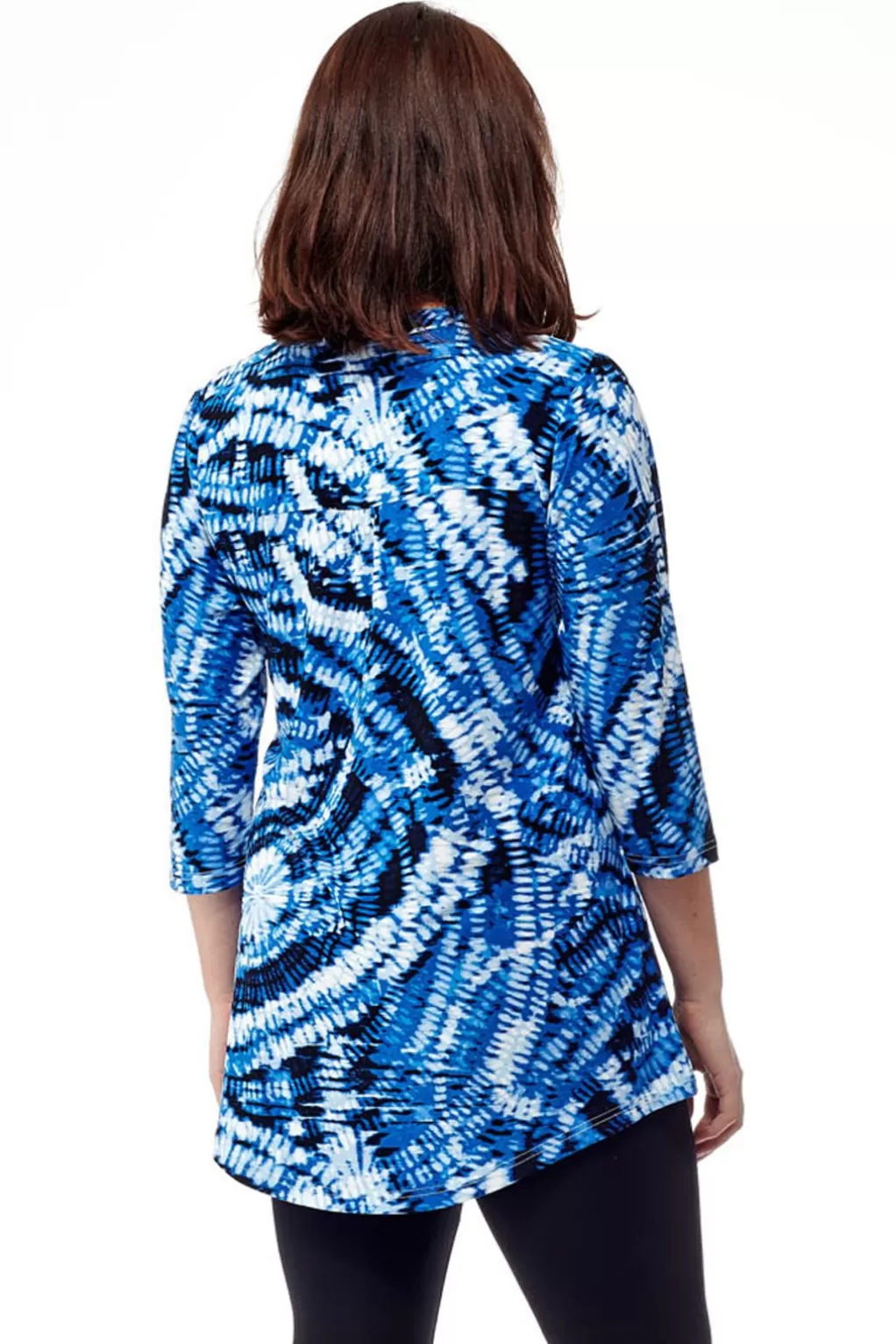 La Cera™ La Cera Pleat Front Printed Tunic Tie-Dye