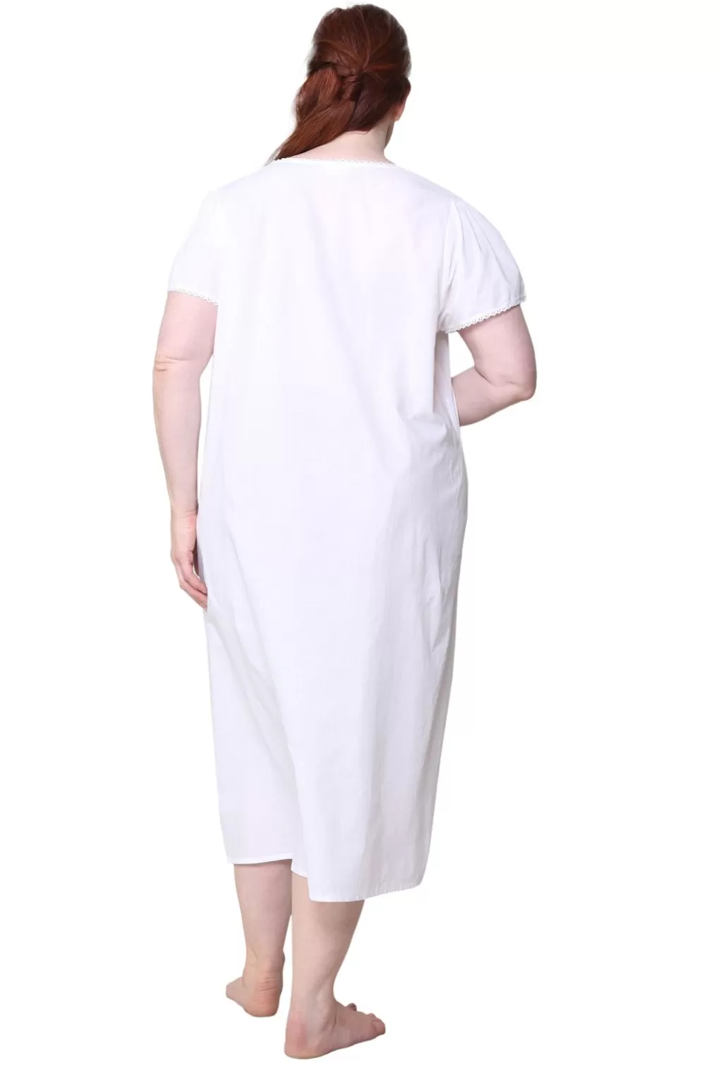 La Cera™ La Cera Plus Size 100% Cotton Lace Applique Gown