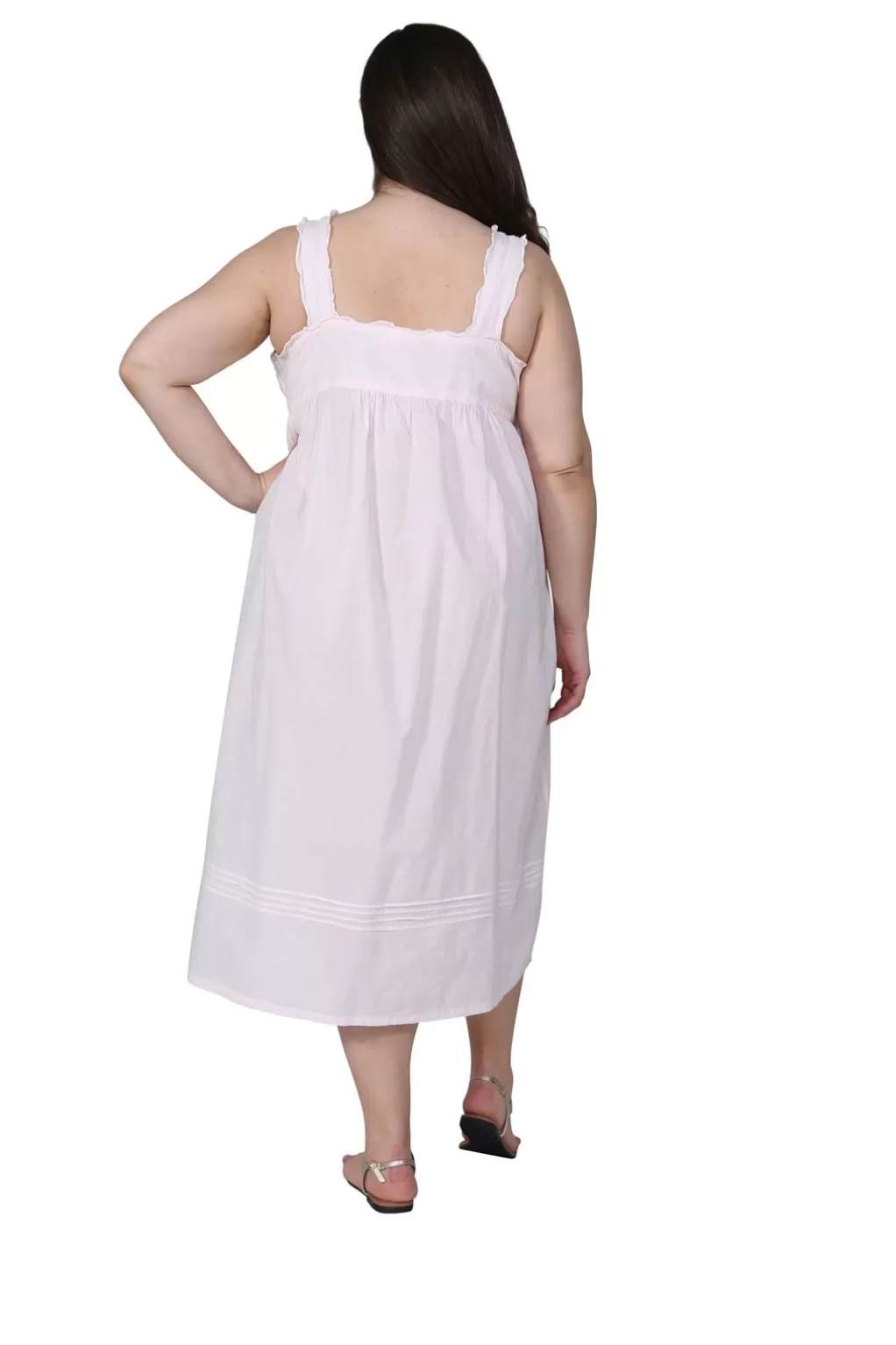 La Cera™ La Cera Plus Size Embroidered Sleeveless Pinafore Gown