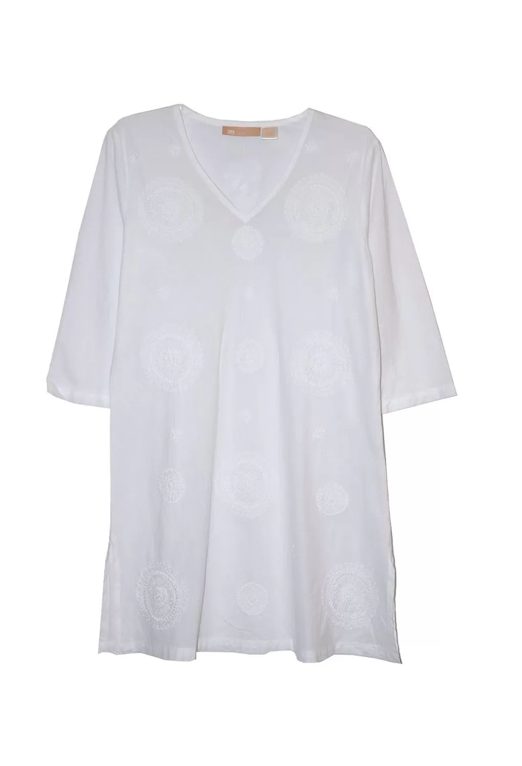 La Cera™ La Cera Plus Size Embroidered V-Neck Casual Shirt