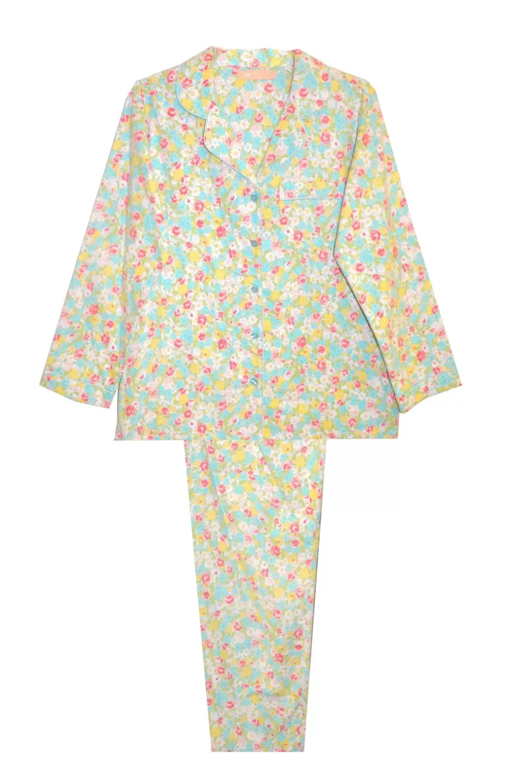 La Cera™ La Cera Plus Size Floral Flannel Pj Set