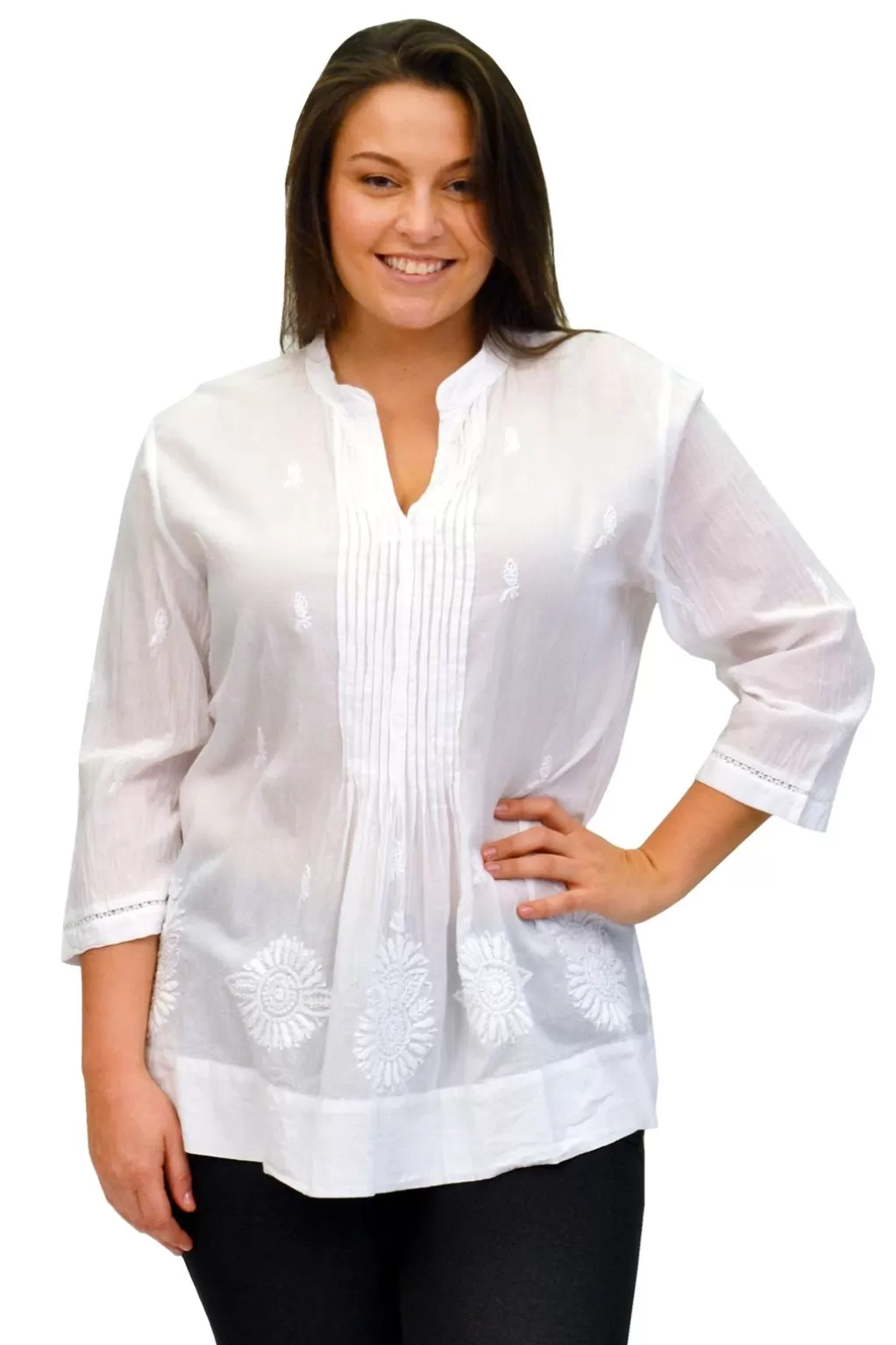 La Cera™ La Cera Plus Size Pleated Blouse