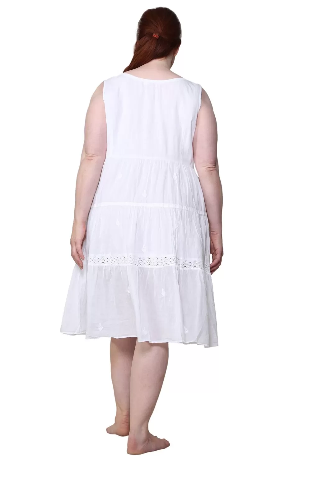 La Cera™ La Cera Plus Size Sleeveless Tiered Chemise
