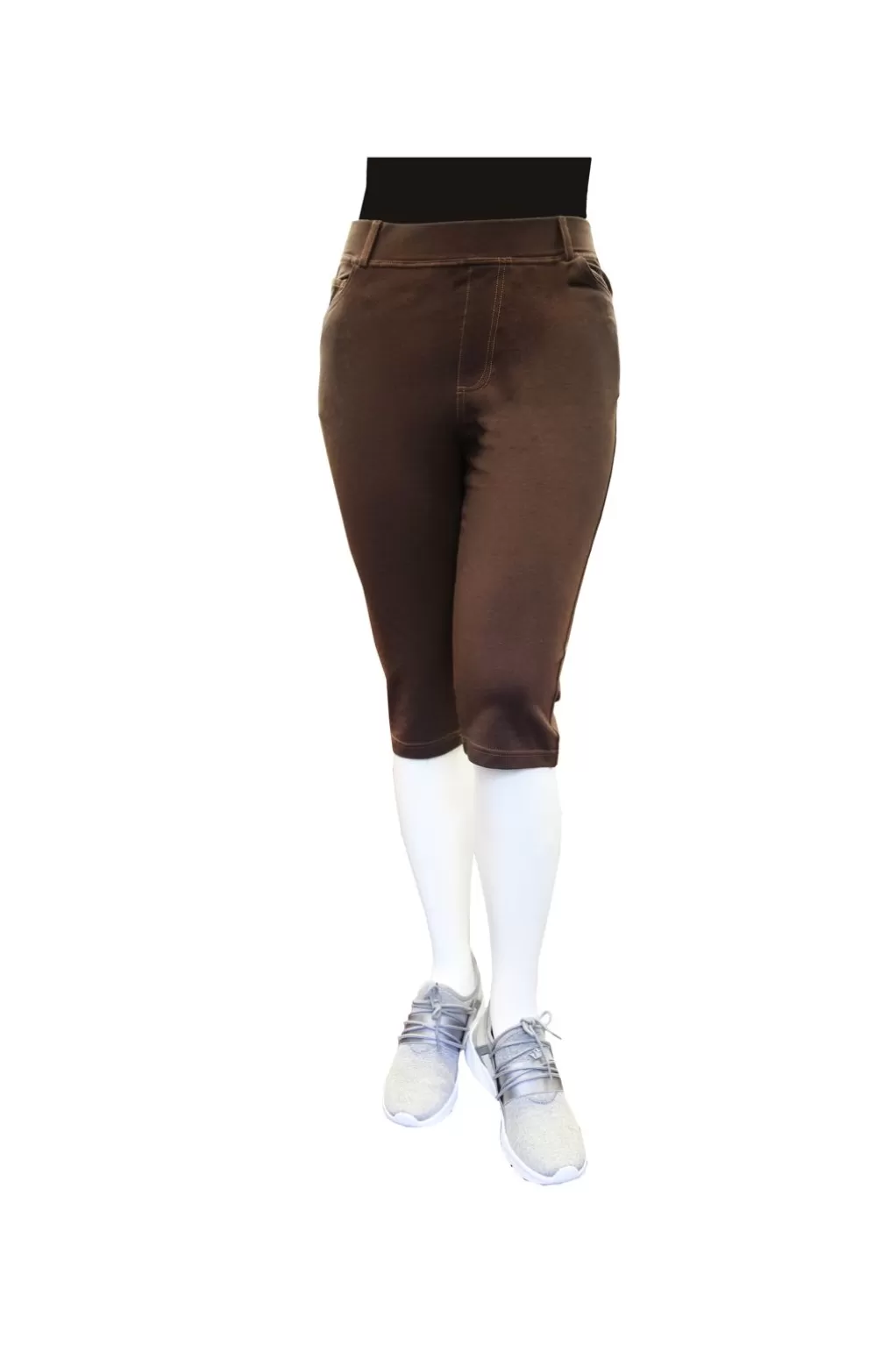 La Cera™ La Cera Plus Size Stretch Knit Capri
