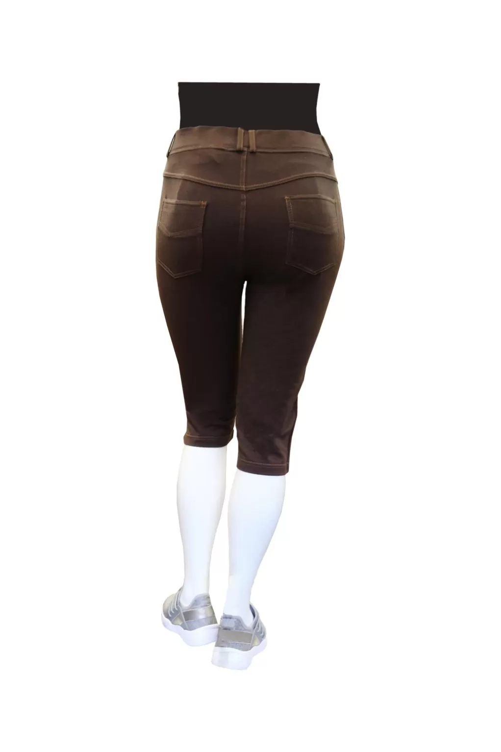 La Cera™ La Cera Plus Size Stretch Knit Capri