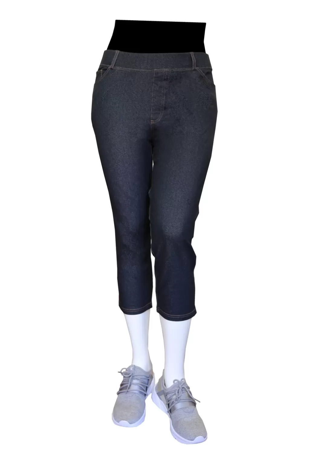 La Cera™ La Cera Plus Size Stretch Knit Cropped Pant
