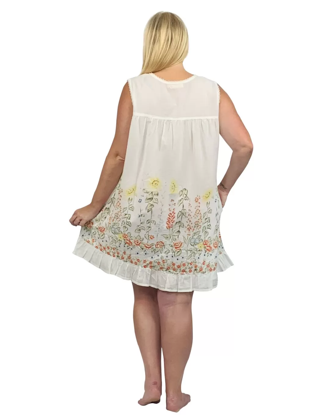 La Cera™ La Cera Plus Sunflower Garden Cotton Chemise