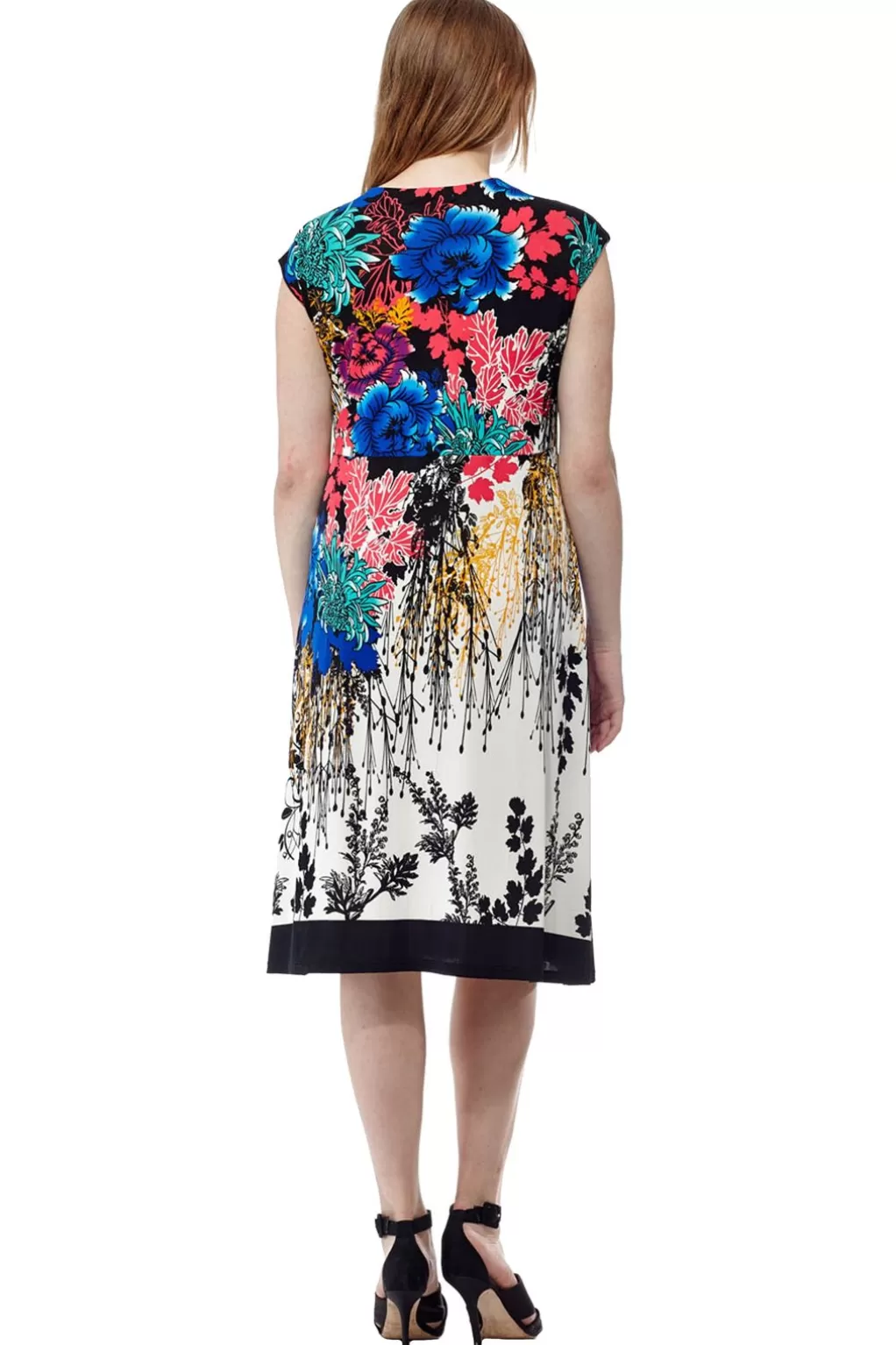 La Cera™ La Cera Print Cross-Over Front Dress