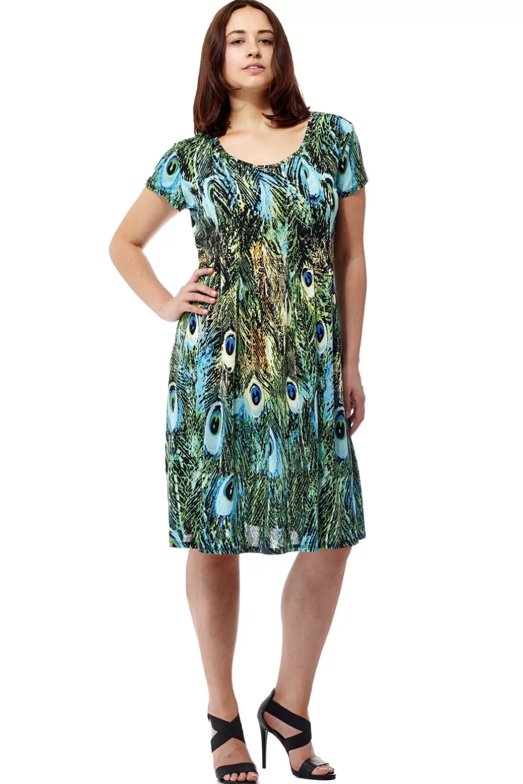 La Cera™ La Cera Print Short Sleeve Dress