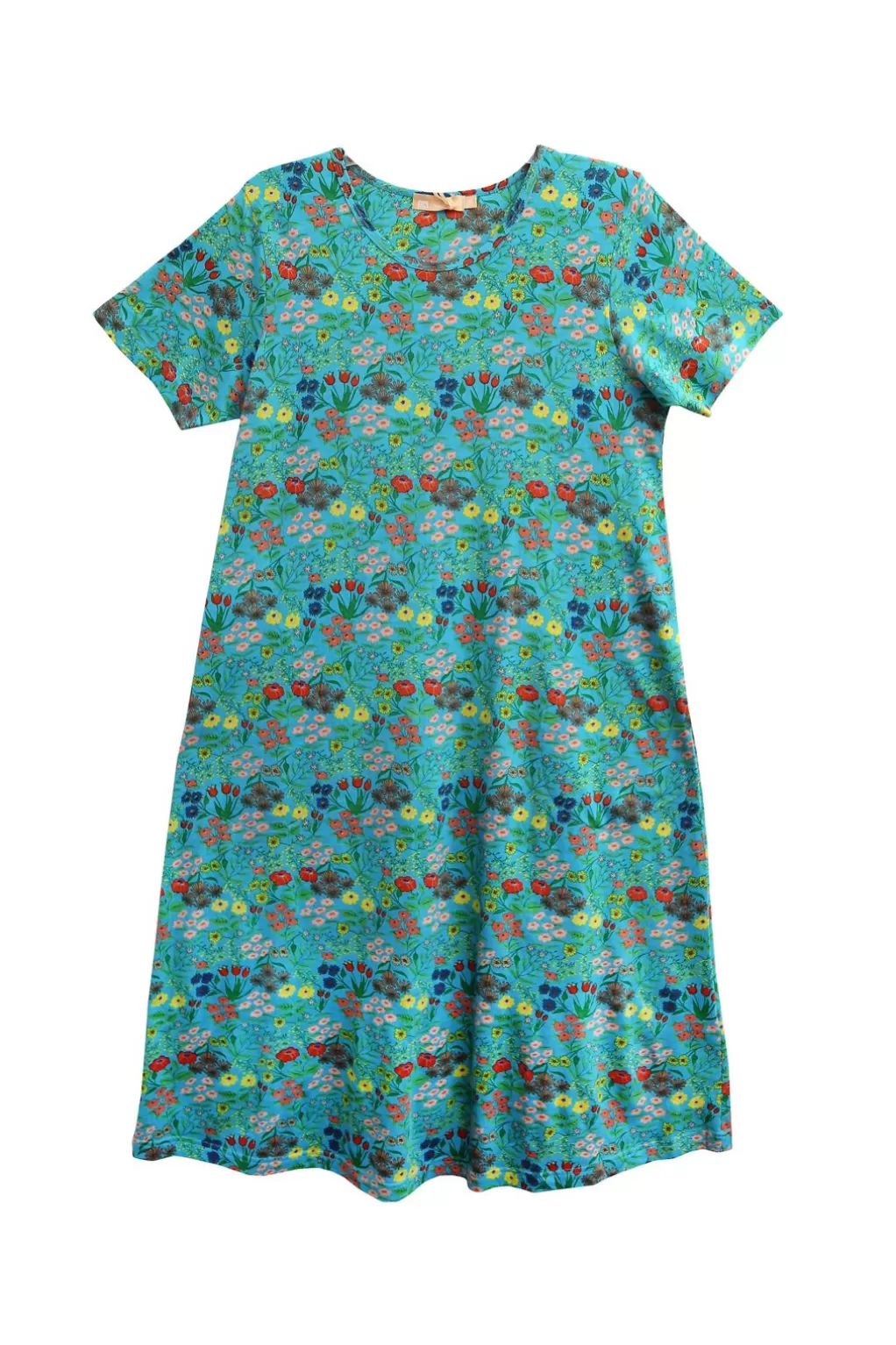 La Cera™ La Cera Printed A-Line Cotton Jersey Knit Plus Size Dress