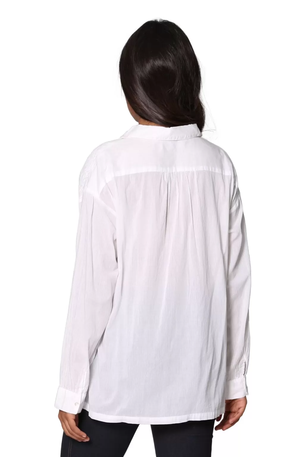 La Cera™ La Cera Puckered Button-Up Top