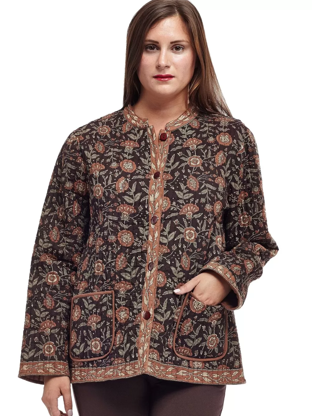La Cera™ La Cera Quilted Mandarin Jacket