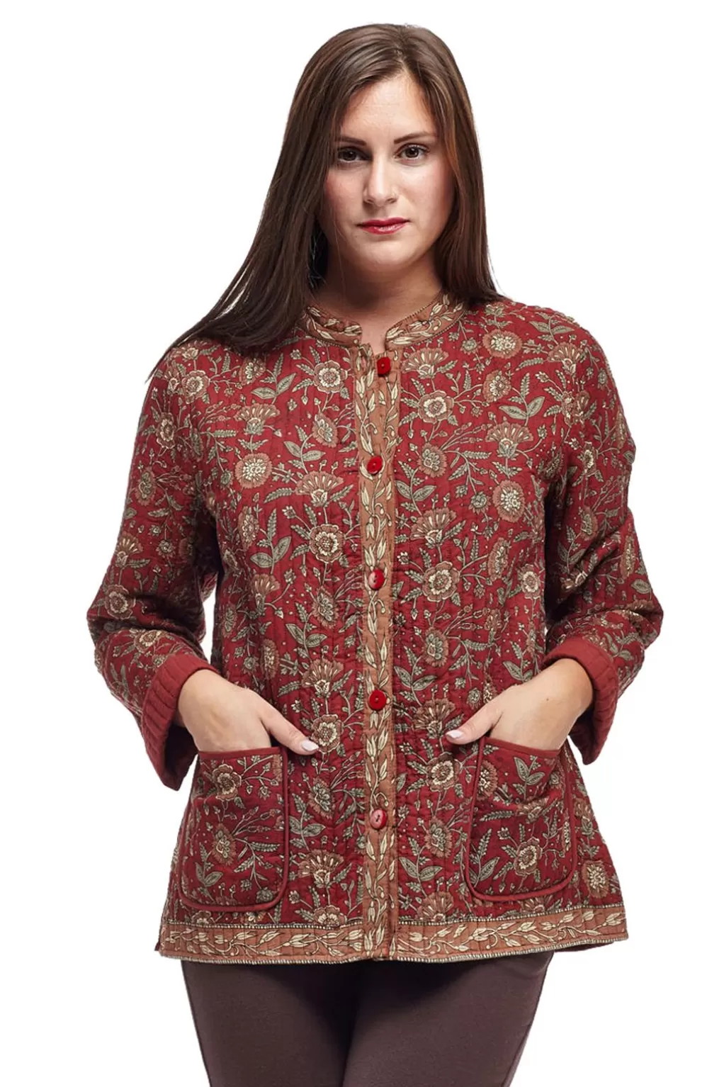 La Cera™ La Cera Quilted Mandarin Jacket