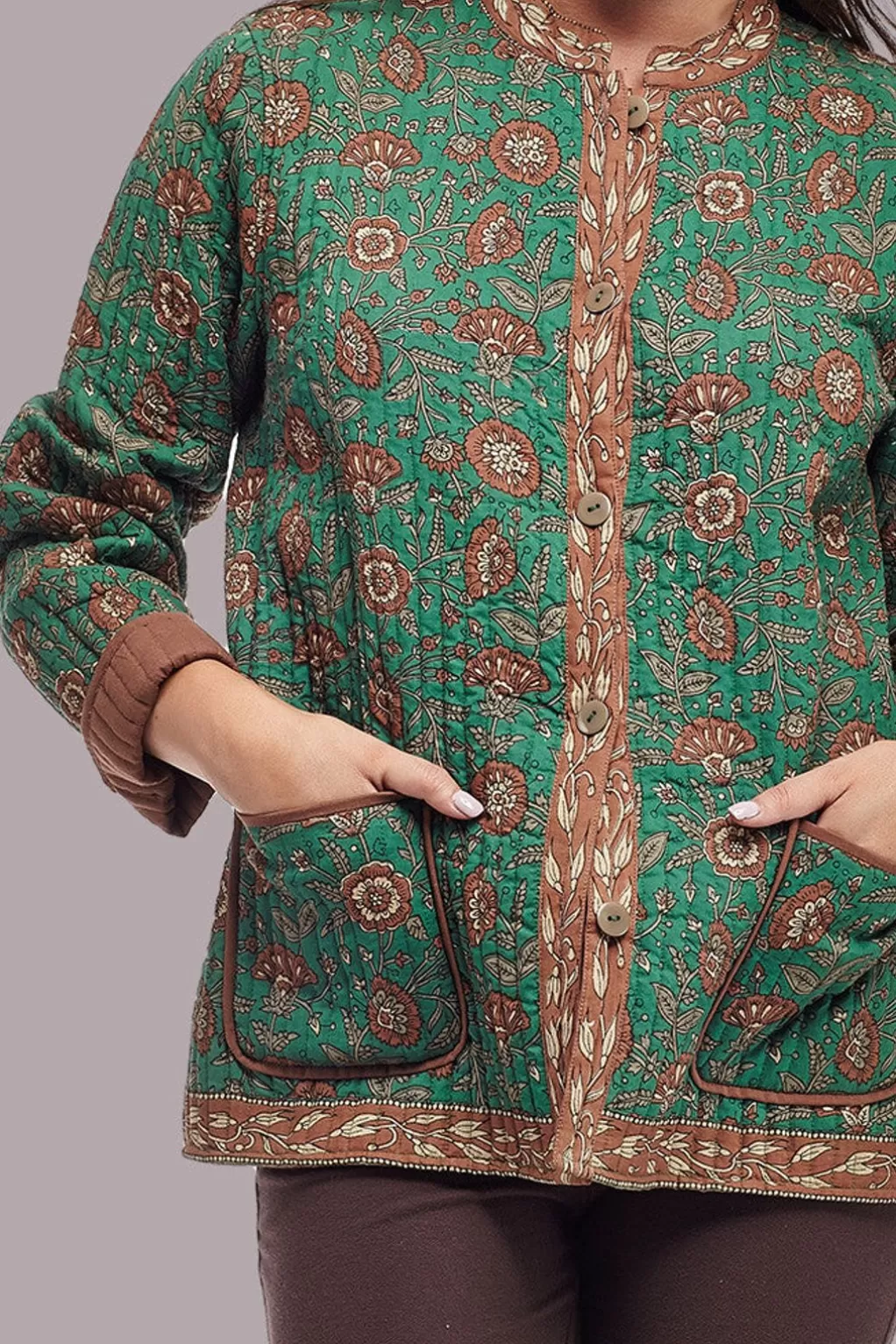 La Cera™ La Cera Quilted Mandarin Jacket