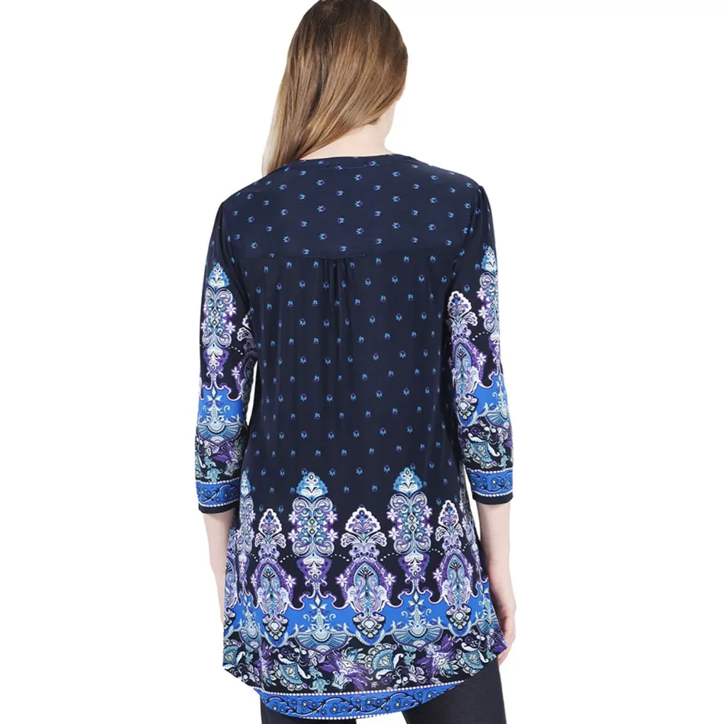 La Cera™ La Cera Renaissance Paisley Print Tunic