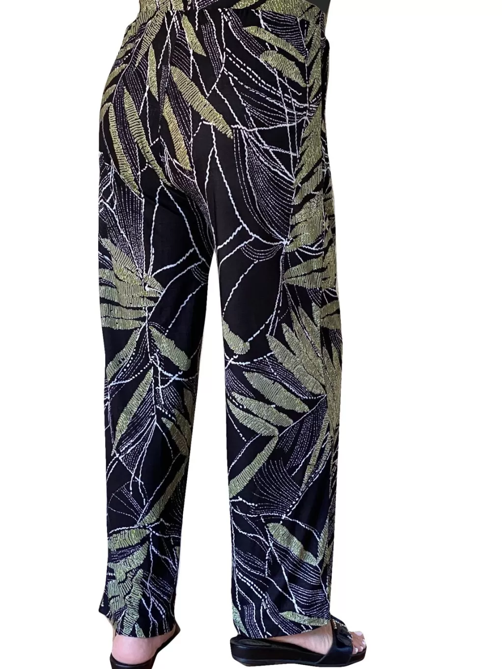 La Cera™ La Cera Savannah Palm Print Cropped Pant