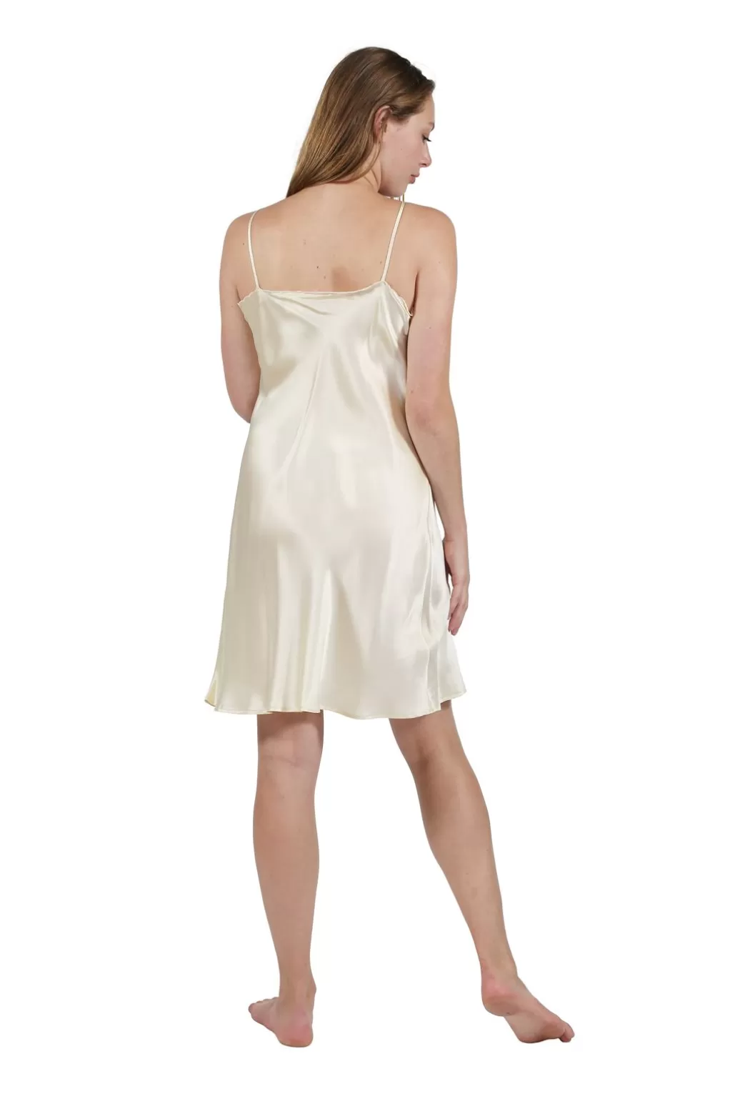 La Cera™ La Cera Short Silk Chemise