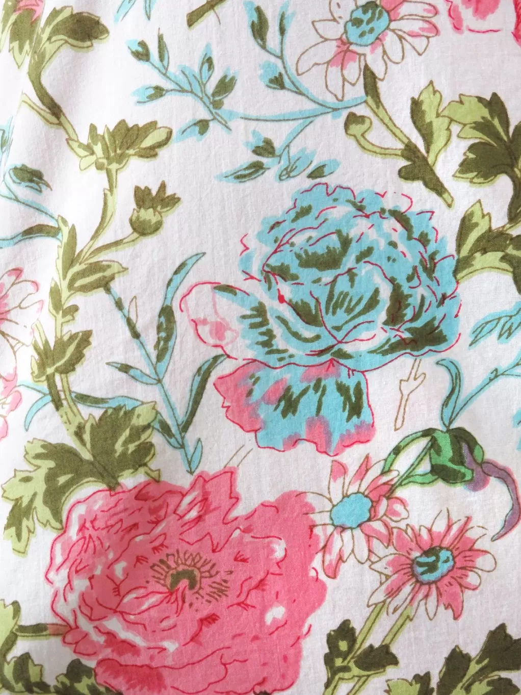 La Cera™ La Cera Short Sleeve English Garden Print Cotton Pajama Set