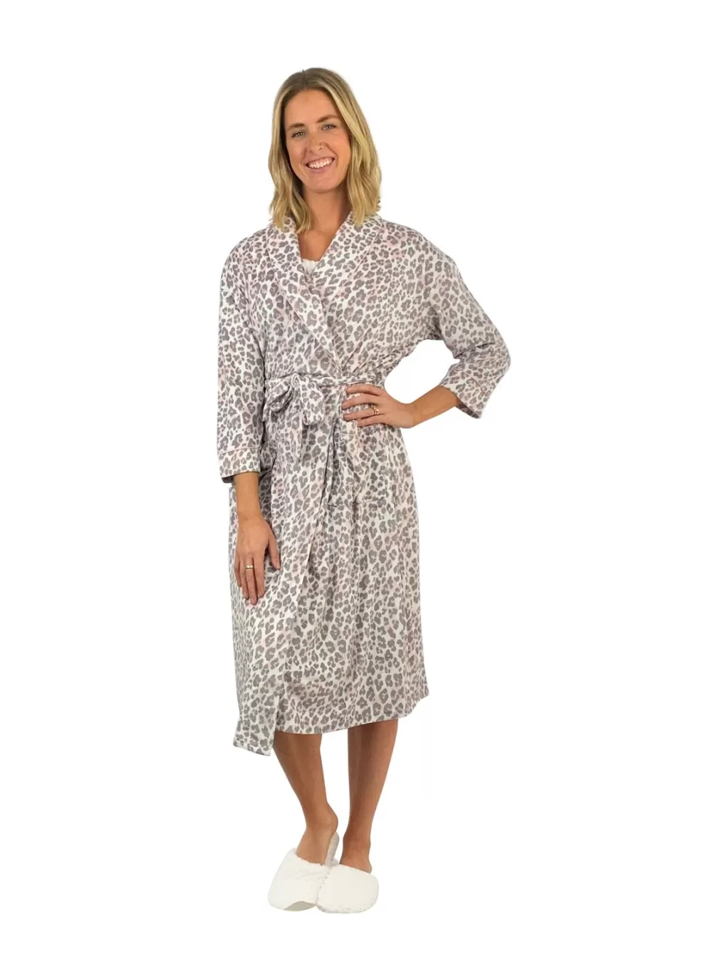 La Cera™ La Cera Silky Shee Minky Wrap Robe