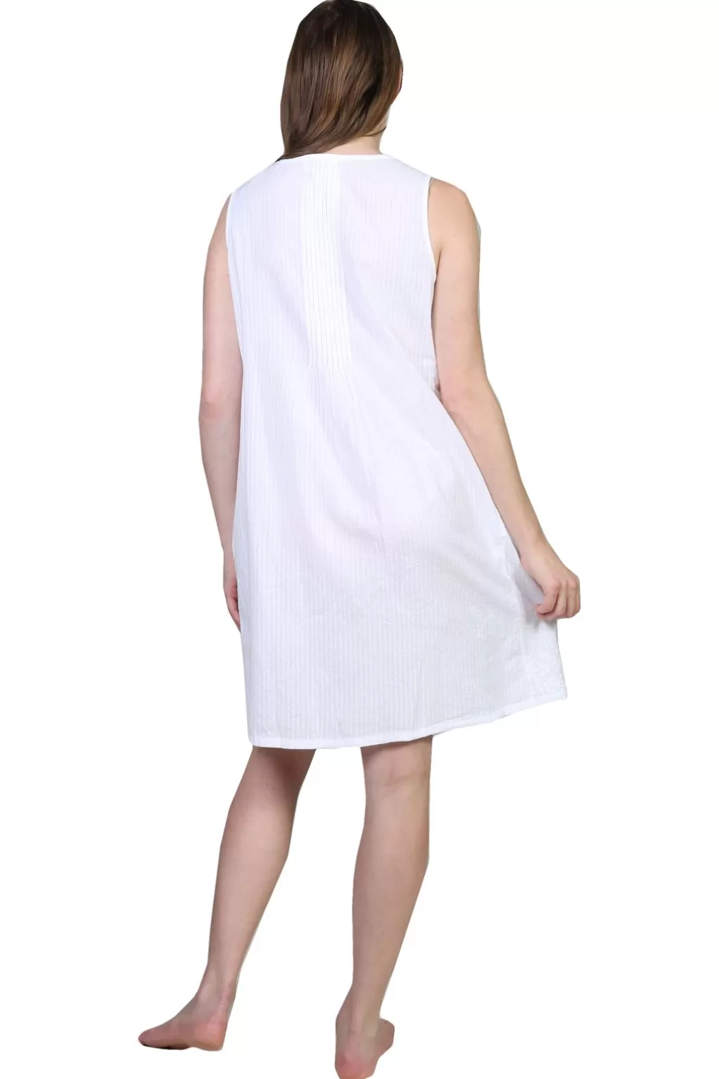 La Cera™ La Cera Sleeveless Embroidered Chemise