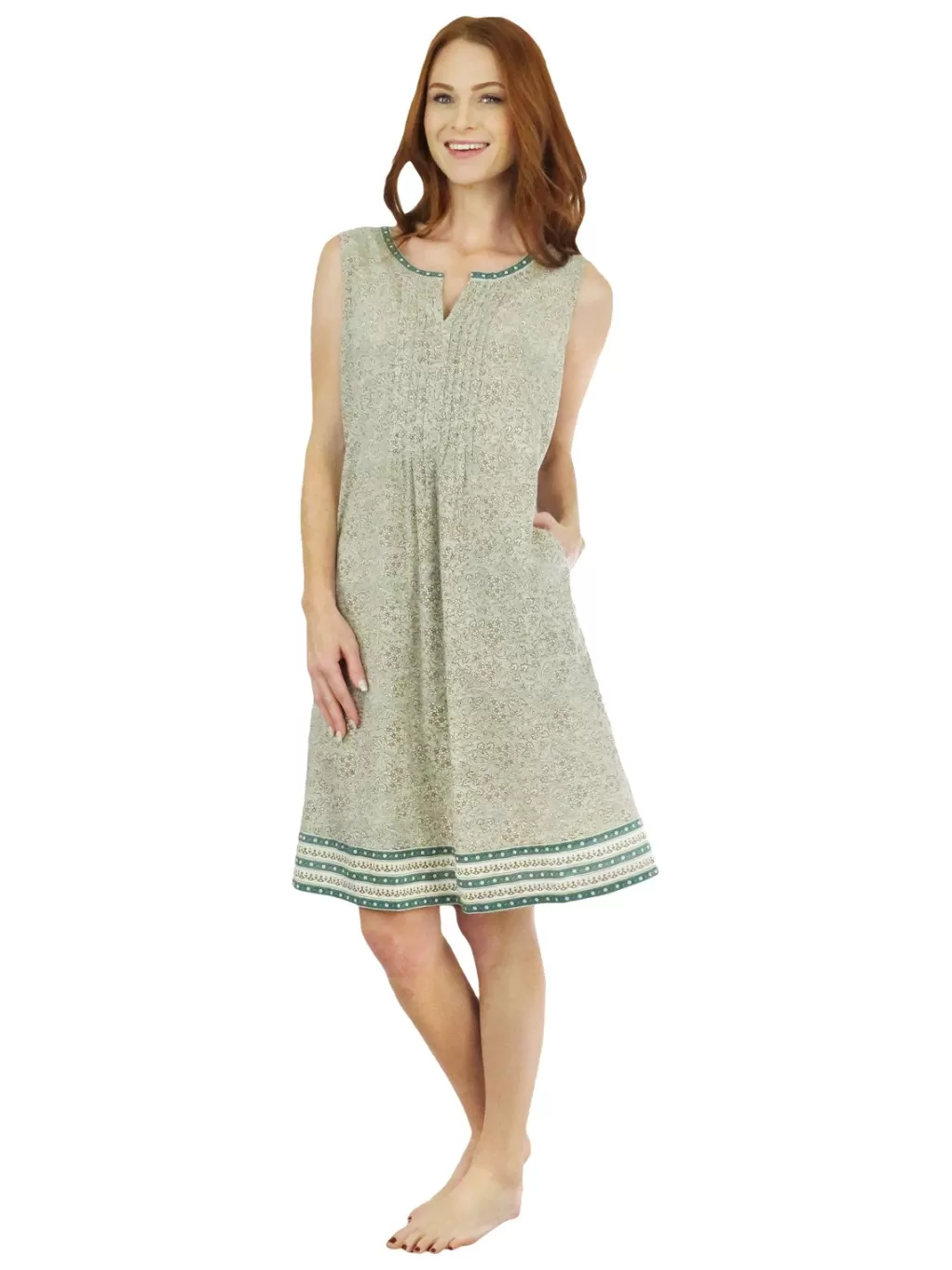 La Cera™ La Cera Sleeveless Floral Print Chemise
