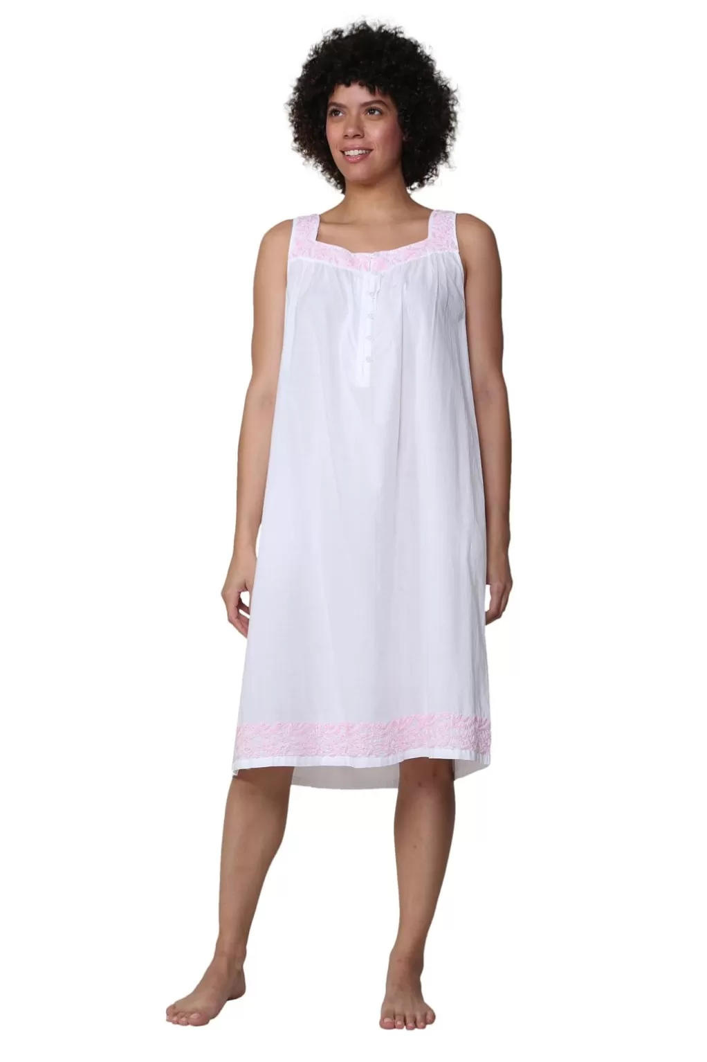 La Cera™ La Cera Sleeveless Gown With Contrast Embroidery