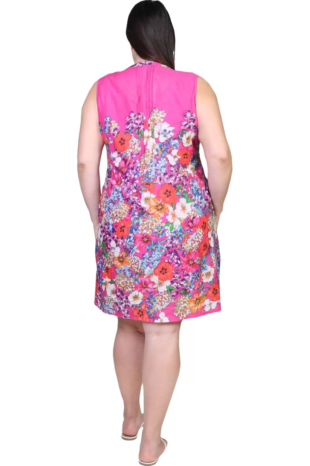 La Cera™ La Cera Sleeveless Short Floral Plus Size Sundress