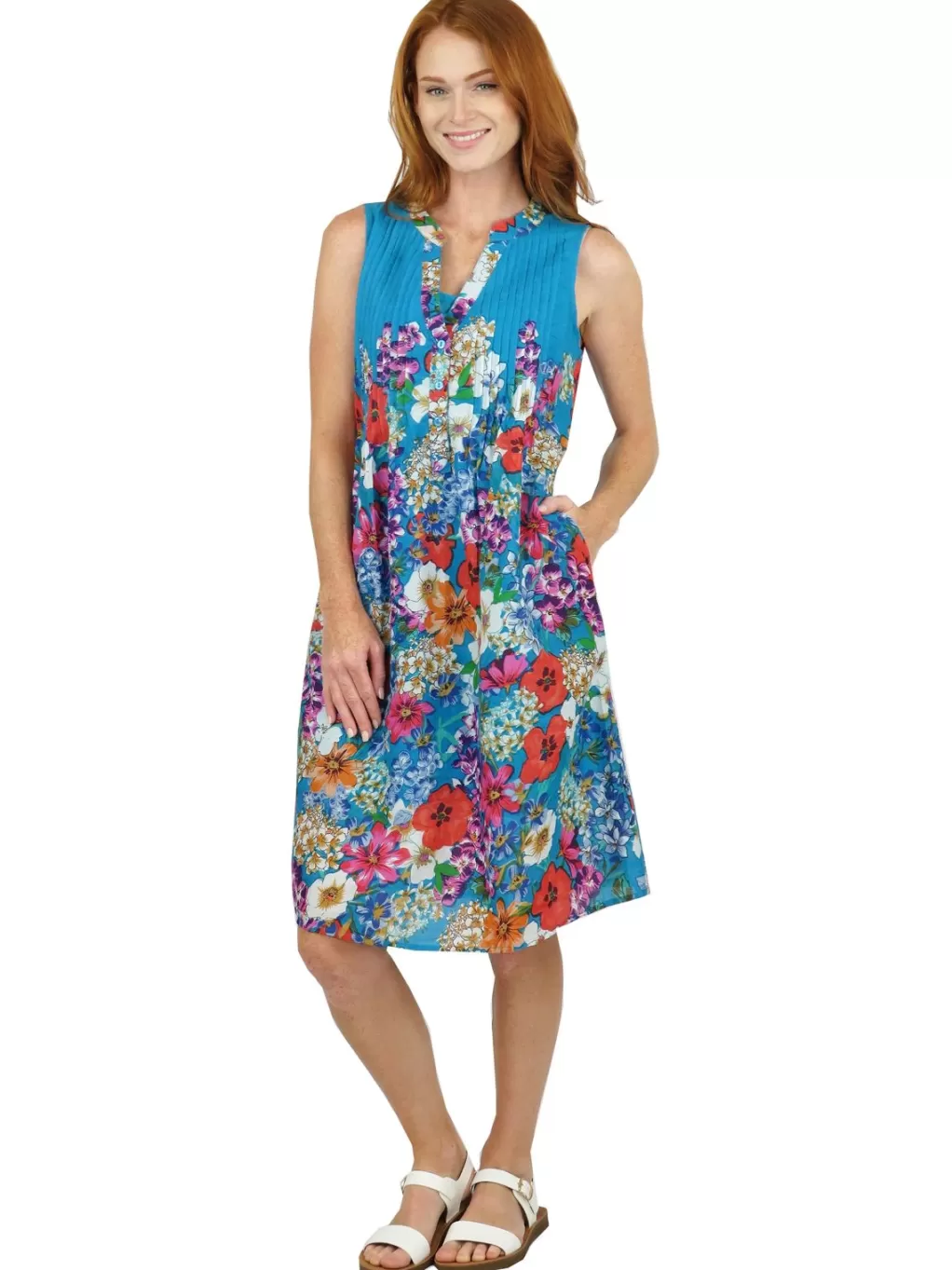 La Cera™ La Cera Sleeveless Short Floral Sundress
