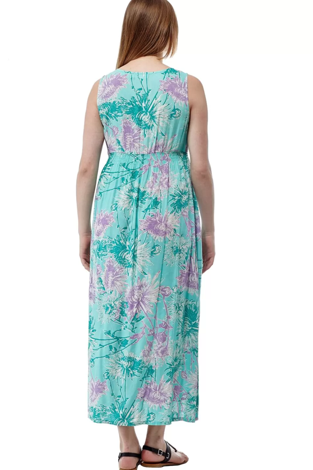 La Cera™ La Cera Sleeveless V-Neck Maxi Dress