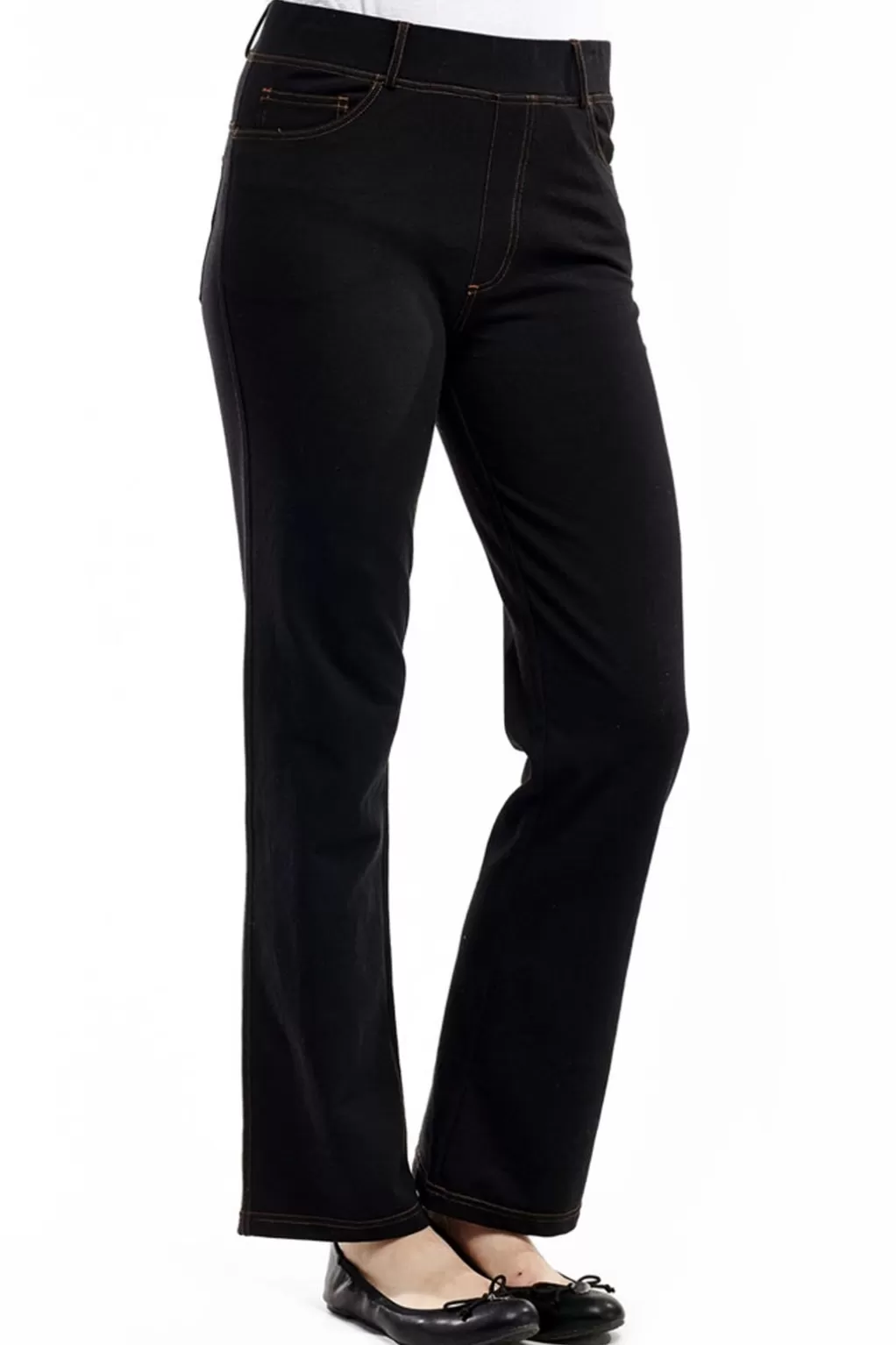 La Cera™ La Cera Stretch Knit Boot Cut Pant