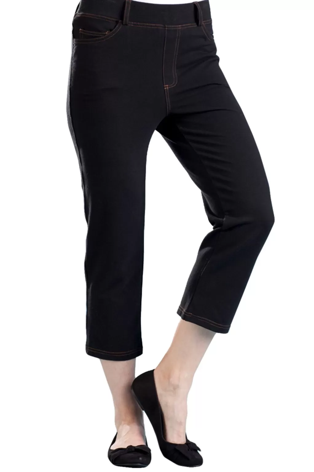 La Cera™ La Cera Stretch Knit Cropped Pant