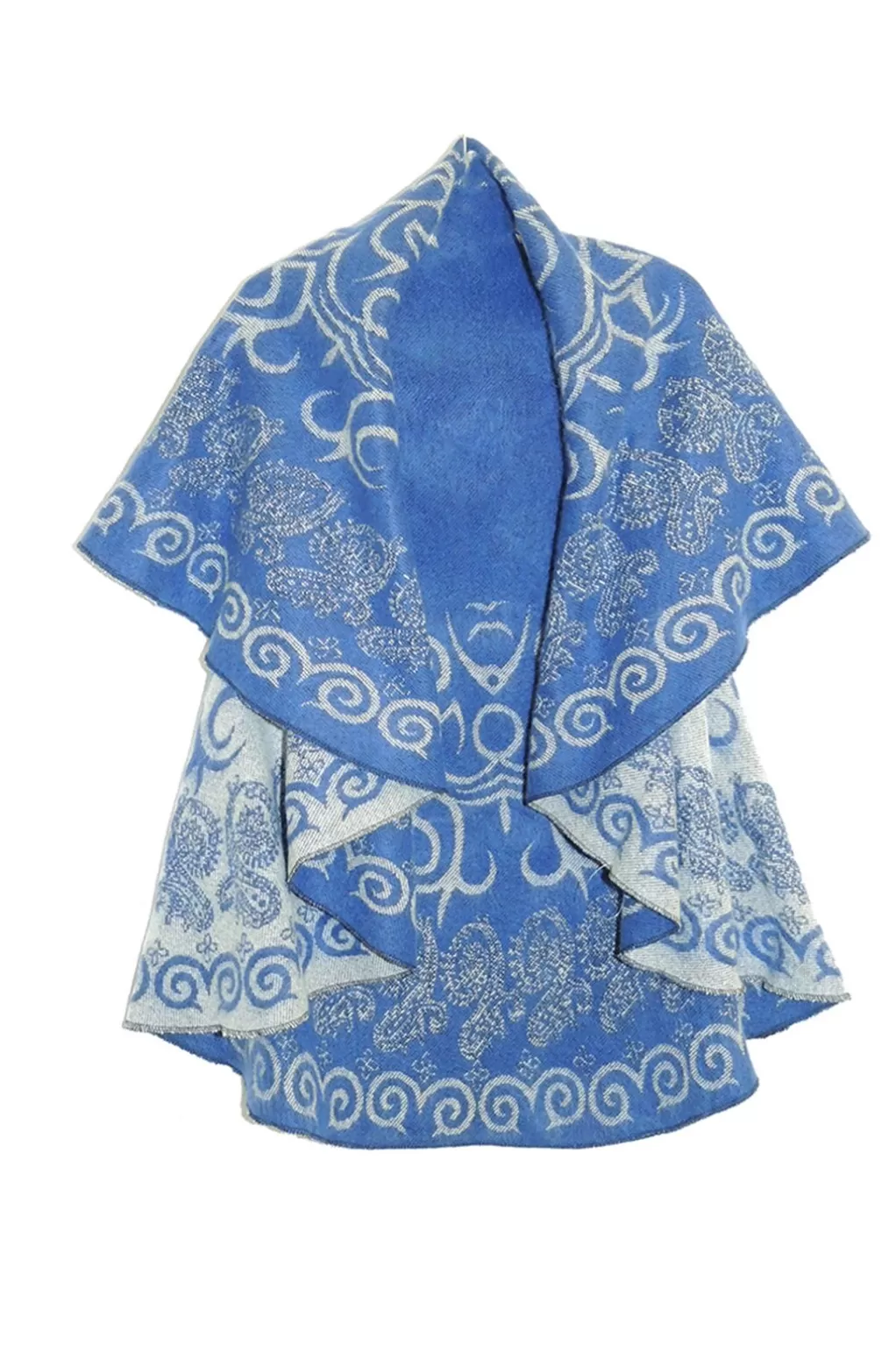 La Cera™ La Cera Swirl Patterned Shawl Vest