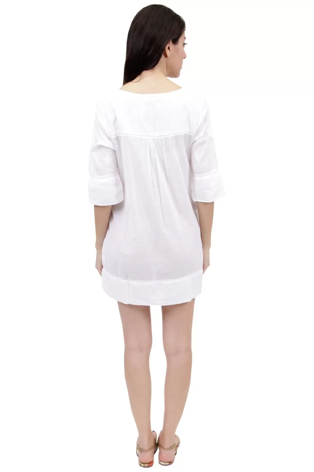 La Cera™ La Cera Tassel Tied Embroidered Cover Up
