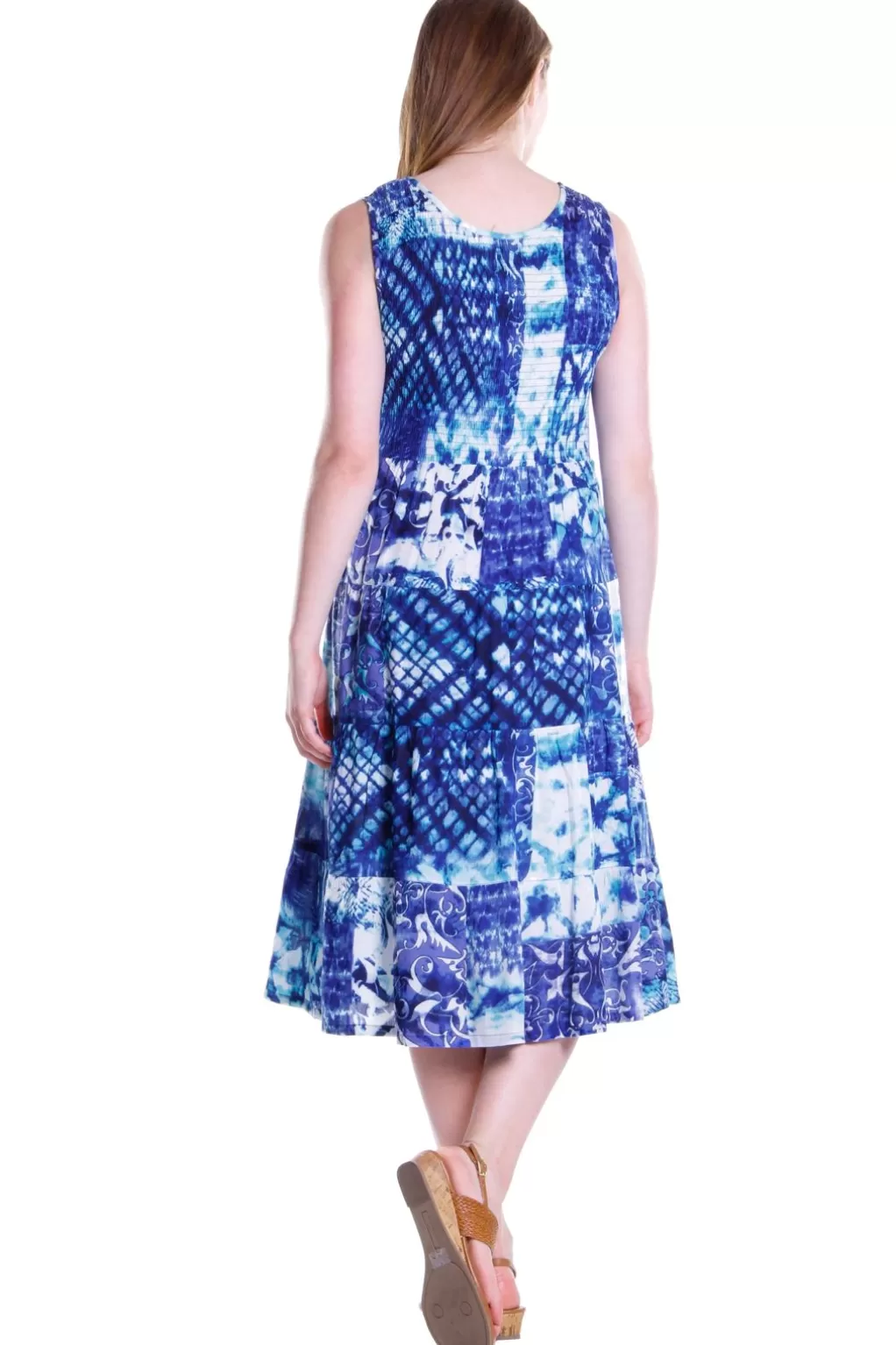 La Cera™ La Cera Tie Dye Sleeveless Dress