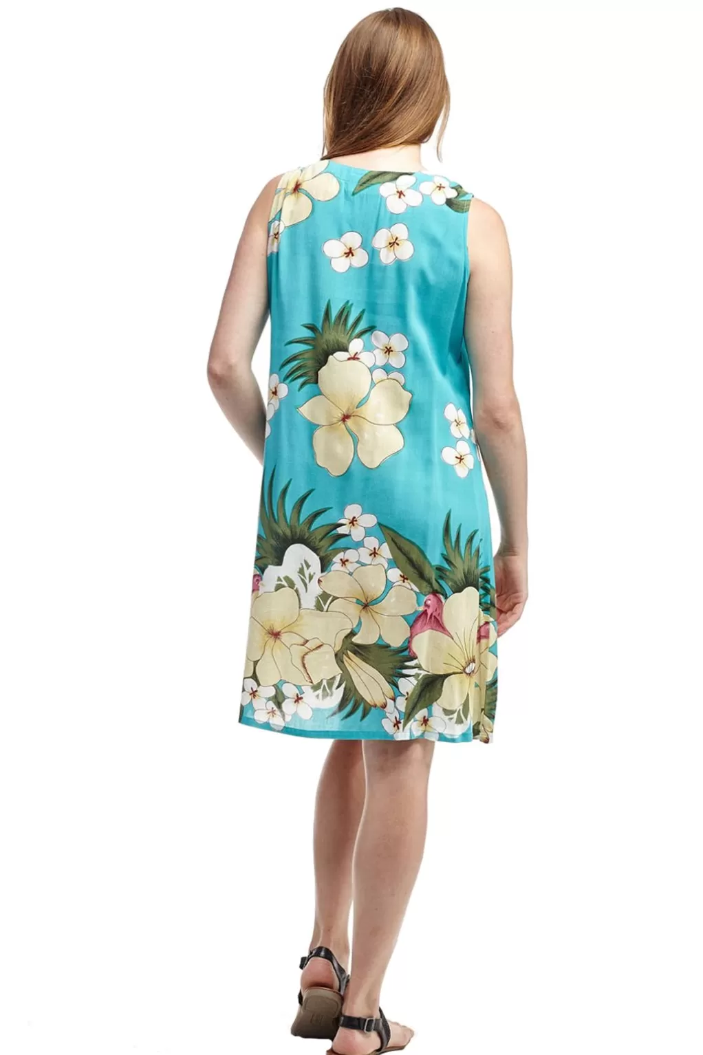La Cera™ La Cera V-Neck Floral Sleeveless Short Dress