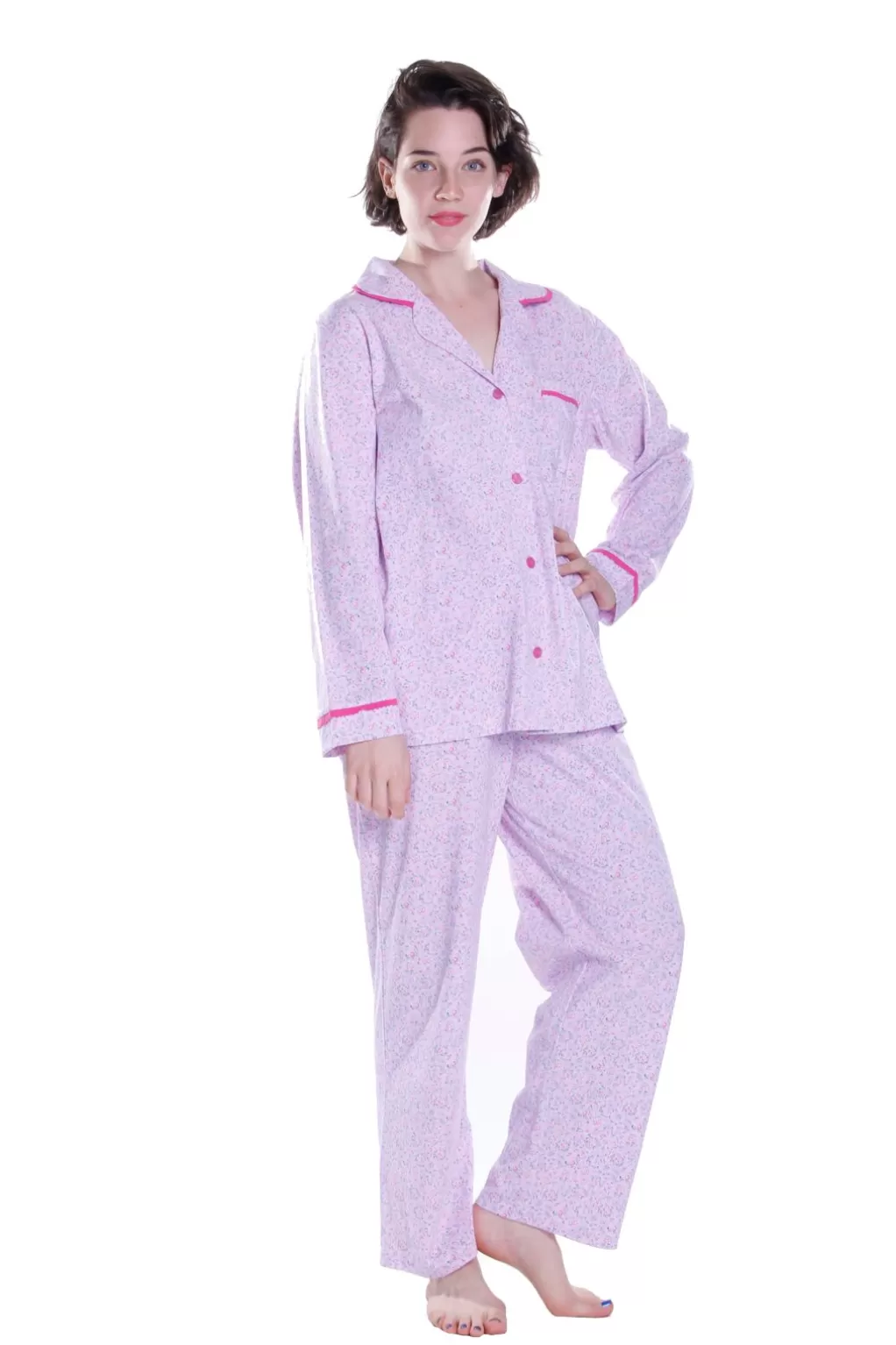 La Cera™ Long Sleeve Floral Pajama Set