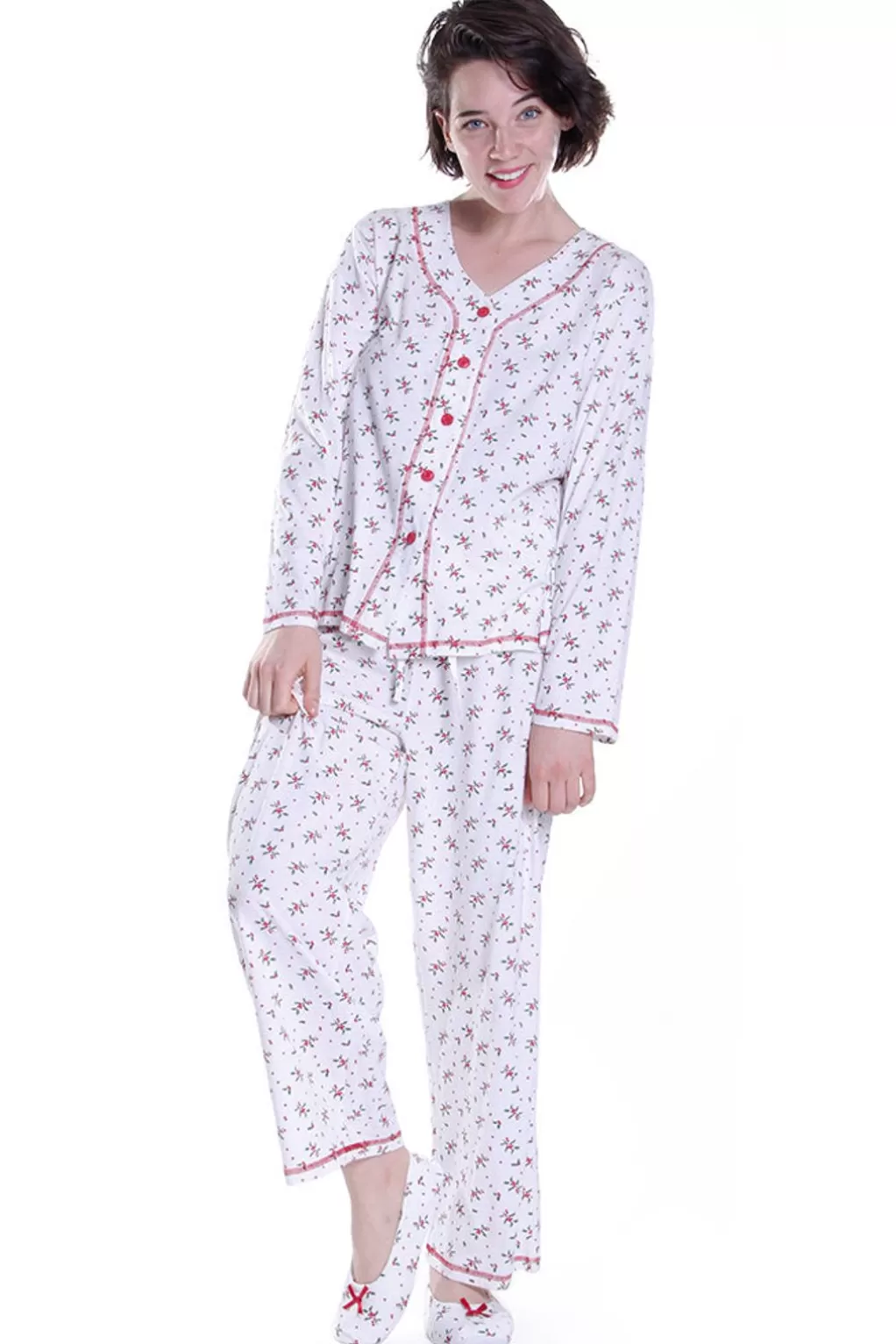 La Cera™ Long Sleeve Mistletoe Pj Set