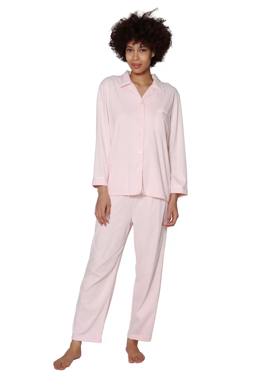 La Cera™ Long Sleeve Plus Size Pj Set