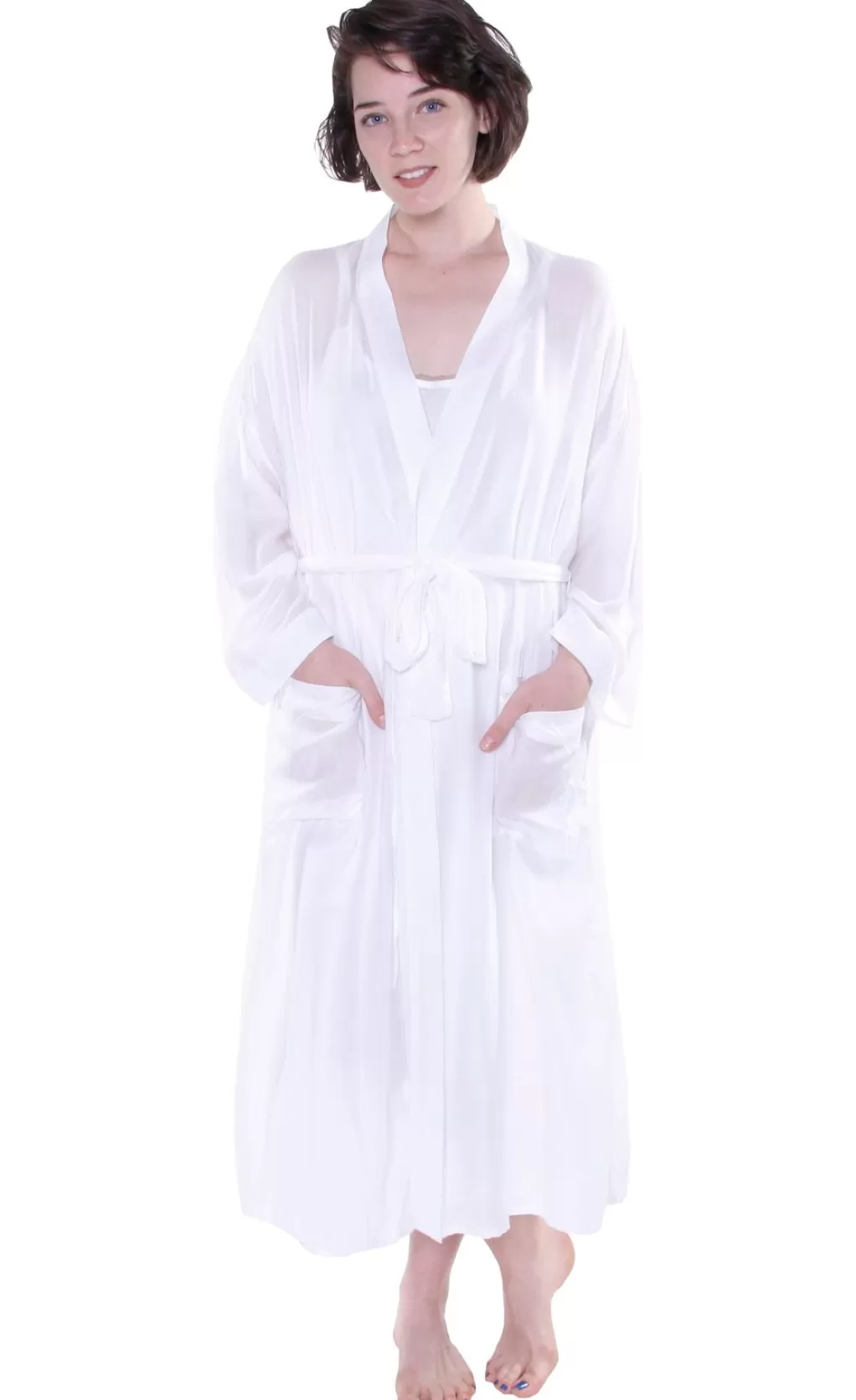 La Cera™ Long Sleeve Rayon Robe