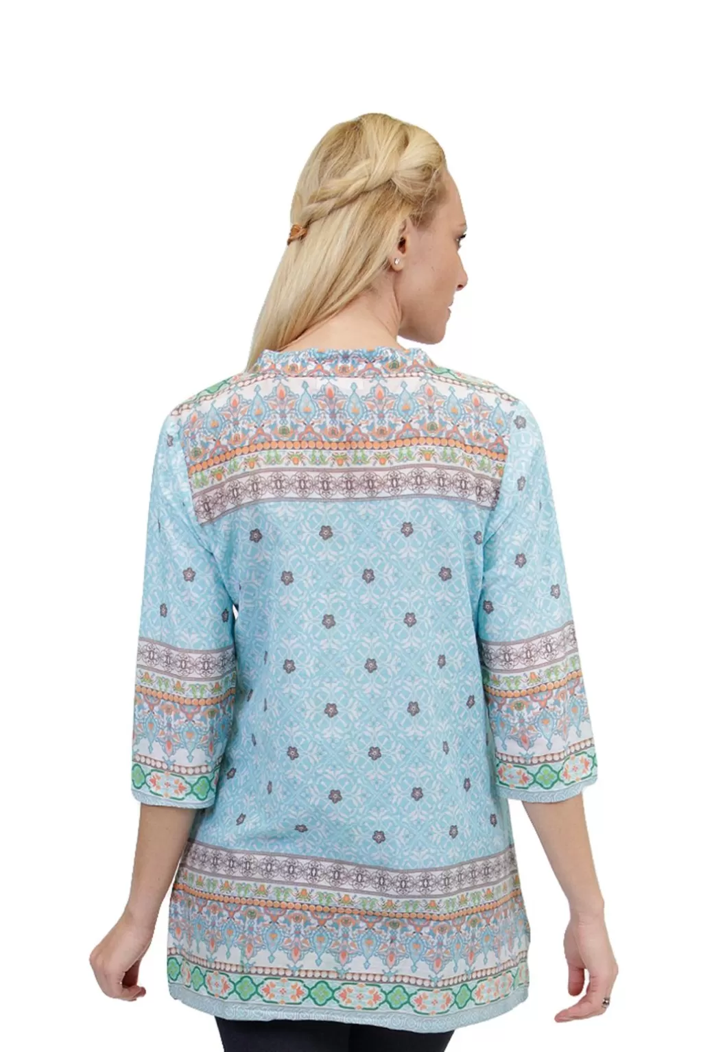 La Cera™ Mosaic Border Print Tunic